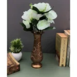 Generic Artificial Flowers Bunch Bouquet Of 7 Poppy Flowers For Home Decoration (White, Material:Silk, Polyester) - Image 3