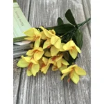 Generic Artificial Flowers Bunch Bouquet Oflily Flowers For Home Decoration (Yellow, Material:Silk, Polyester) - Image 3