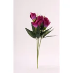 Generic Artificial Flowers Bunch Bouquet Of Daffodil Tulip Flowers For Home Decoration (Purple, Material:Silk, Polyester) - Image 3