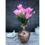 Generic Artificial Flowers Bunch Bouquet Of Daffodil Tulip Flowers For Home Decoration (Light Pink, Material:Silk, Polyester) - Image 2