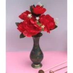 Generic Artificial Flowers Bunch Bouquet Of 7 Poppy Flowers For Home Decoration (Red, Material:Silk, Polyester) - Image 3