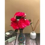 Generic Artificial Flowers Bunch Bouquet Of 7 Poppy Flowers For Home Decoration (Darkpink, Material:Silk, Polyester) - Image 3