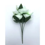 Generic Artificial Flowers Bunch Bouquet Of 7 Poppy Flowers For Home Decoration (White, Material:Silk, Polyester) - Image 4