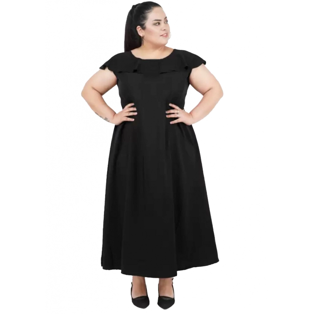 Black Fit and Flare Dress for Women