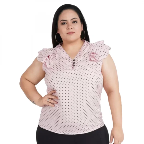 Women's Pink Printed Flared Sleeve Top