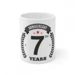 White Ceramic 7th Anniversary Mug