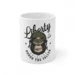 White Ceramic Gorilla Design Coffee Mug