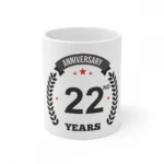 White Ceramic 22nd Anniversary Mug