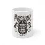 White ceramic coffee mug with Gorilla design