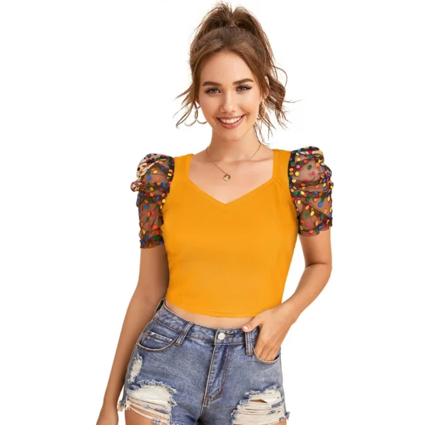 buy yellow crop top online