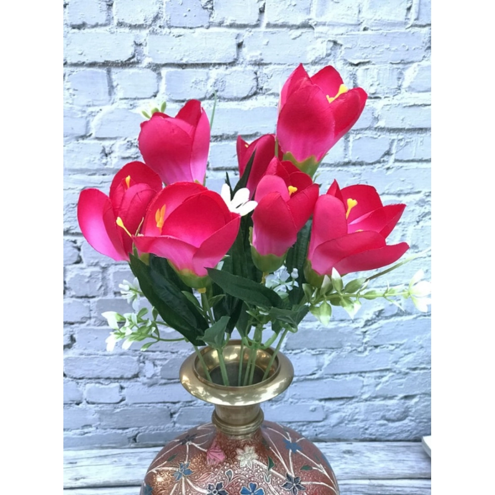 52191218322_a12a7524fa_o_d-1000x1000-1.webp Generic Artificial Flowers Bunch Bouquet Of Daffodil Tulip Flowers For Home Decoration (Dark Pink, Material:Silk, Polyester) - Image 1