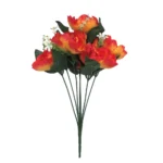 Generic Artificial Flowers Bunch Bouquet Of 7 Poppy Flowers For Home Decoration (Orange, Material:Silk, Polyester)