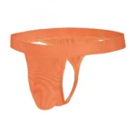 Generic Men's Nylon String Side Briefs Underwear (Tiger Orange) - Image 2