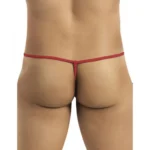Generic Men's Cotton Spandex G String Pouch Underwear Underwear (Red) - Image 4
