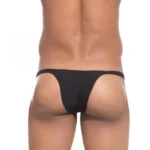 Generic Men's Cotton Spandex Handsome Hunk Thong Brief Underwear (Black) - Image 3