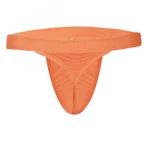 Generic Men's Nylon String Side Briefs Underwear (Tiger Orange) - Image 4