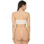 Generic Women's Lycra Blend Lace White Lingerie Set Tube Bra And Panty Set (White) - Image 2
