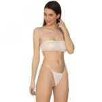 Generic Women's Lycra Blend Lace White Lingerie Set Tube Bra And Panty Set (White) - Image 4