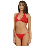 Generic Women's Nylon Spandex Red Bikini Set Foxy Bra And Panty (Red) - Image 3