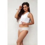 Women's White Nylon Panty - Angle 3