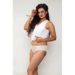 Women's White Nylon Panty - Angle 7