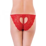 Generic Women's Lace Low Waist Elegant Lace Back Heart Panty For Special Moment (Red) - Image 3