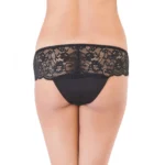 Generic Women's Nylon Low Waist Side Lace Bikini Panty (Black) - Image 3