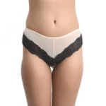 Generic Women's Nylon Sexy Lace Bikini Panty (Nude)