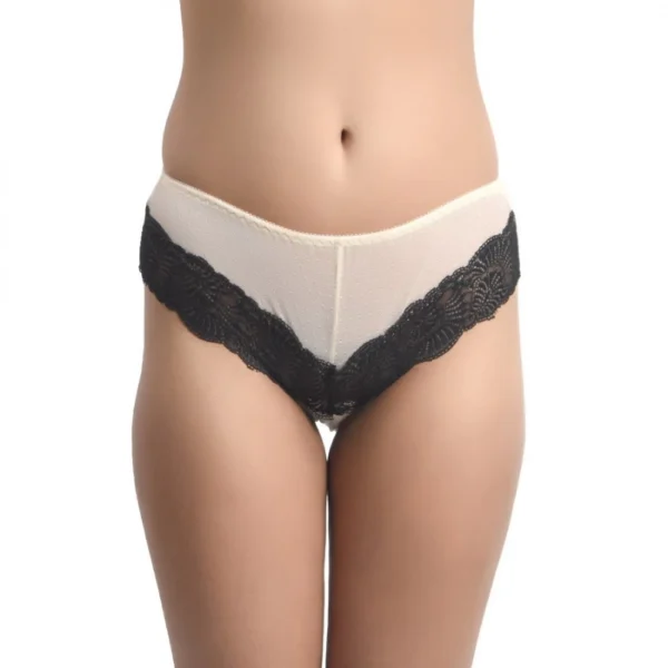 Generic Women's Nylon Sexy Lace Bikini Panty (Nude)