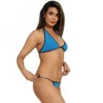Generic Women's Nylon Spandex Bikini Sexy Bra Panty Set (Blue) - Image 5