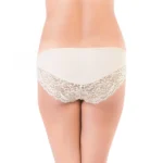Generic Women's Nylon Low Waist Nylon Nude Hipster Panty With Lace Wings (Nude) - Image 3