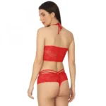 Generic Women's Lace Special Moment Designer Red Lingerie Set (Red) - Image 3