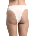 Generic Women's Nylon Spandex Mid Waist Nude Hip Cut Brazilian Bikini Panty (Nude) - Image 3