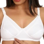 Generic Women's Cotton Blend Mother Care Full Coverage Feeding Bra Non Padded (White) - Image 4