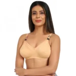 Generic Women's Cotton Blend Mother Care Full Coverage Feeding Bra Non Padded (Sandalwood) - Image 5