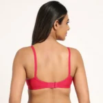 Generic Women's Cotton Blend Everyday T Shirt Lightly Padded Three Fourth Coverage Bra (Pink) - Image 4