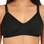 Generic Women's Cotton Blend Mother Care Full Coverage Feeding Bra Non Padded (Black) - Image 5