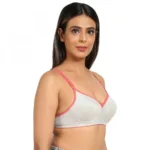 Generic Women's Cotton Blend Lightly Padded Bra With Three Fourth Coverage (Light Grey) - Image 6