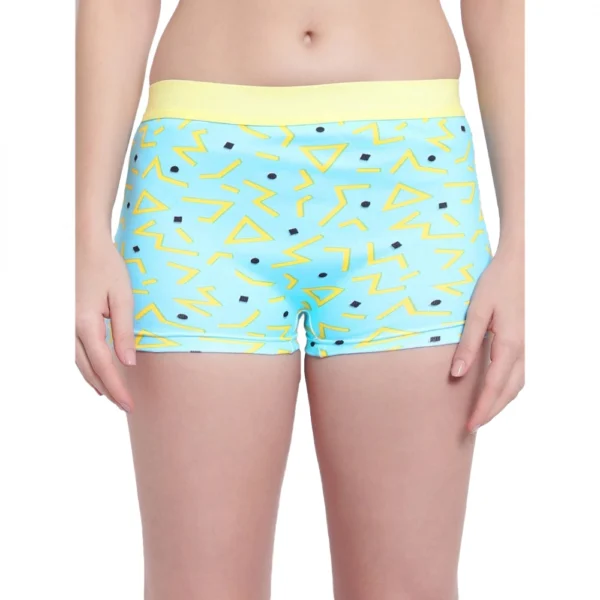 Generic Women's Cotton Printeded Boyshorts Panty (Light Blue)