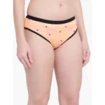 Generic Women's Cotton Printed Bikini Panty (Light Orange) - Image 5