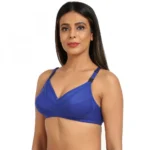 Generic Women's Cotton Blend Mother Care Full Coverage Feeding Bra Non Padded (Blue) - Image 3
