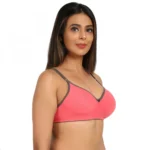Generic Women's Cotton Blend Lightly Padded Bra With Three Fourth Coverage (Pink) - Image 6