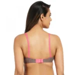 Generic Women's Cotton Blend Non Padded T Shirt Bra (Brown) - Image 4