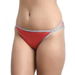 Generic Women's Nylon Sleek String Lusty Red Bikini Panty (Lusty Red) - Image 2