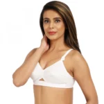 Generic Women's Cotton Daily Use Non Padded Bra (White)