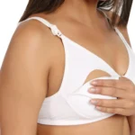 Generic Women's Cotton Blend Mother Care Full Coverage Feeding Bra Non Padded (White) - Image 6