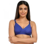 Generic Women's Cotton Blend Mother Care Full Coverage Feeding Bra Non Padded (Blue) - Image 2
