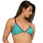 Generic Women's Cotton Blend Front Open Plunge Neck (Sea Green) - Image 3
