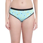 Generic Women's Cotton Printed Bikini Panty (Light Blue)