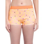 Generic Women's Cotton Printeded Boyshorts Panty (Light Orange)